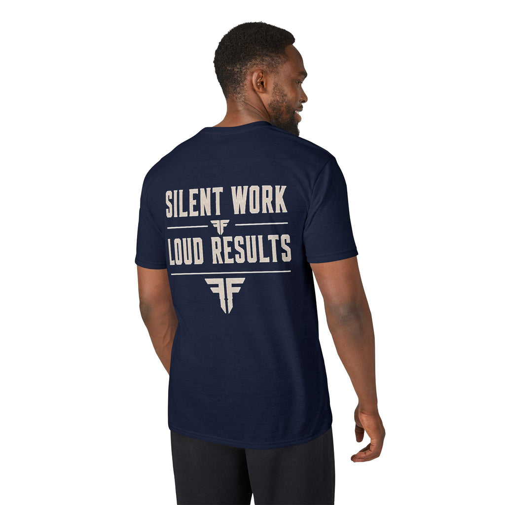Men's Motivational Gym T-Shirt | Silent Work, Loud Results | IRONFIDE