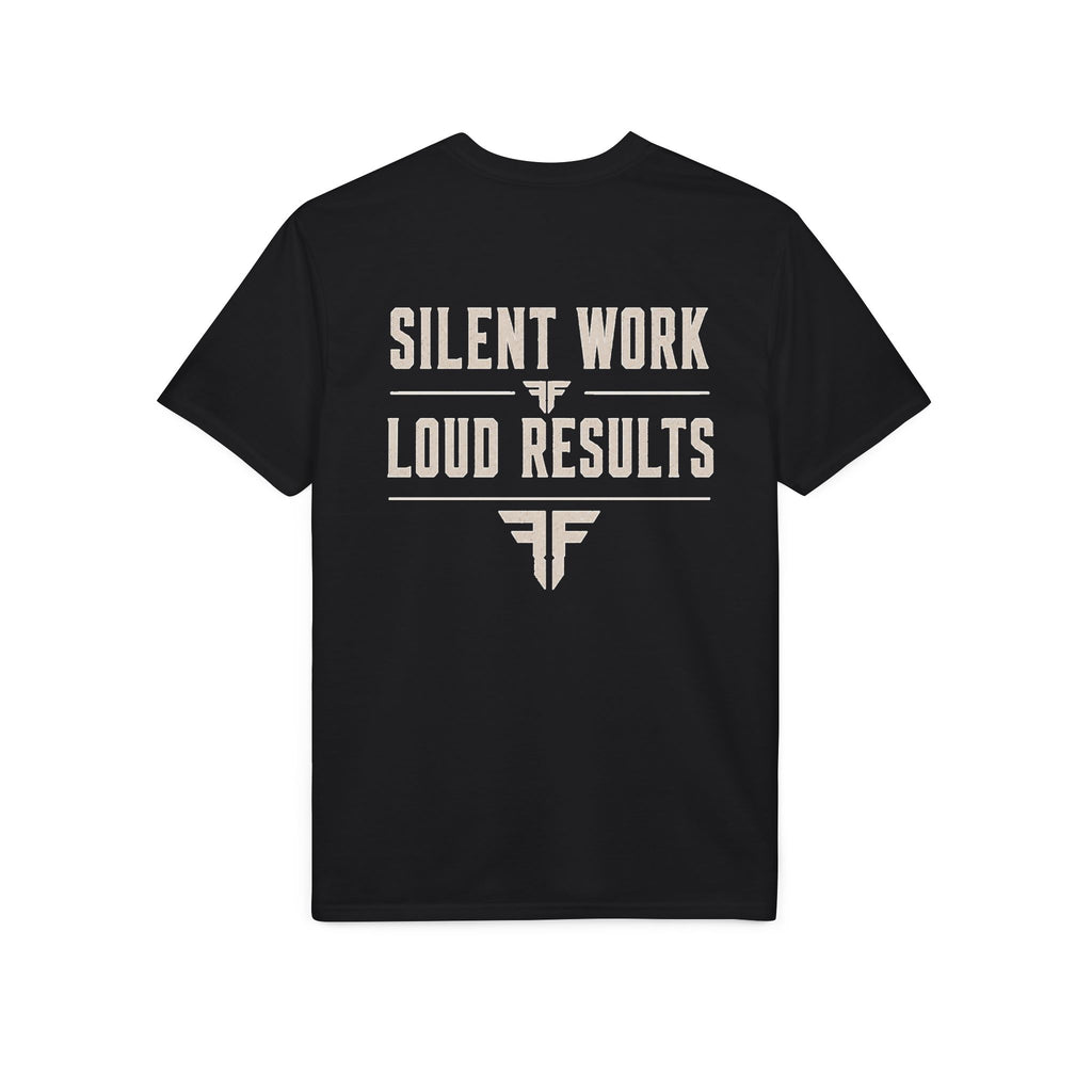 Men's Motivational Gym T-Shirt | Silent Work, Loud Results | IRONFIDE