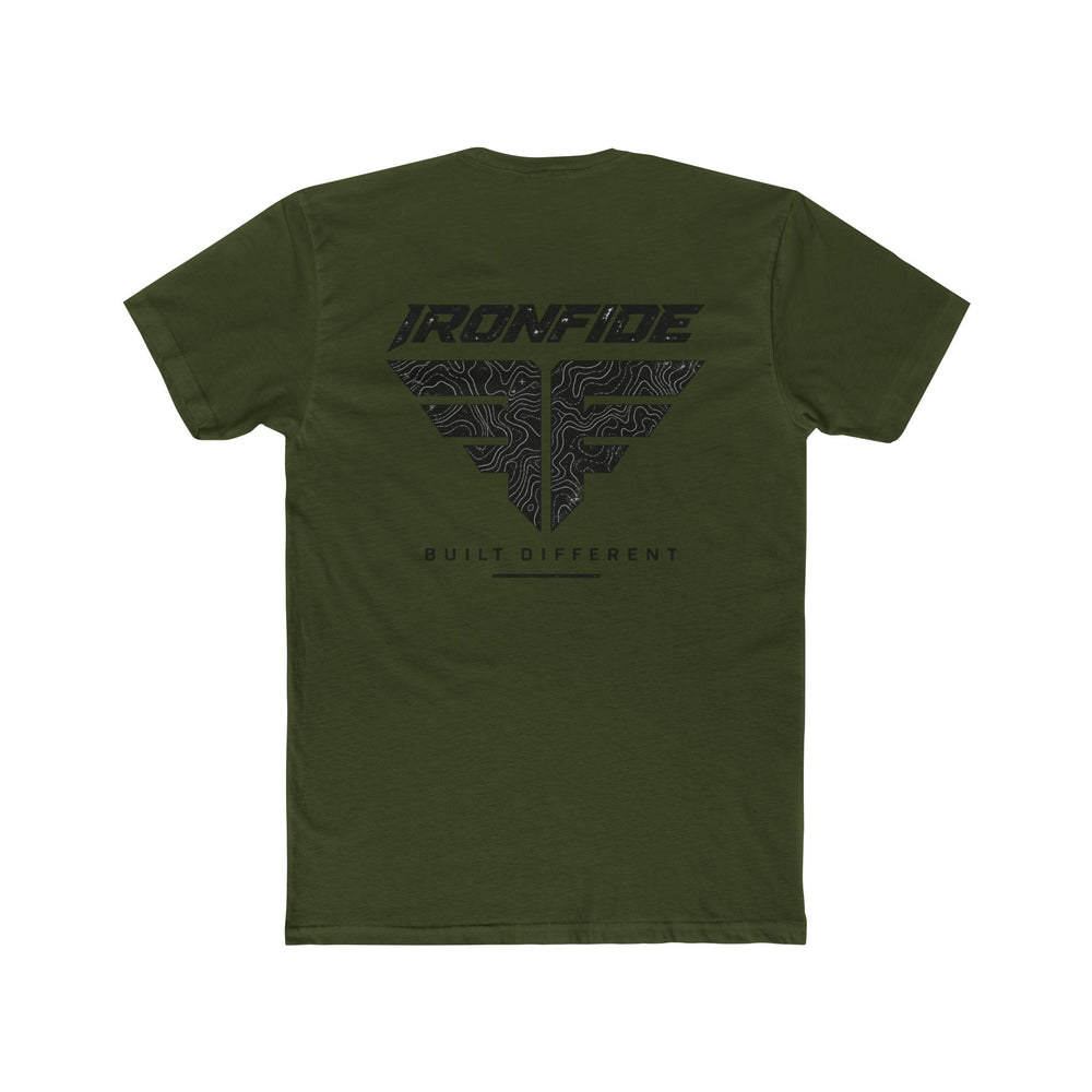 Ironfide Logo Tee — Military Green Graphic Crew Shirt
