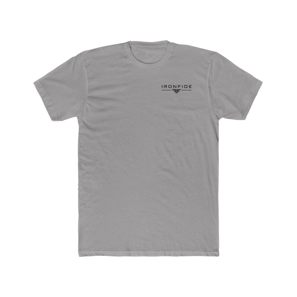 Ironfide American Flag Logo Tee — Built Different Graphic T-Shirt