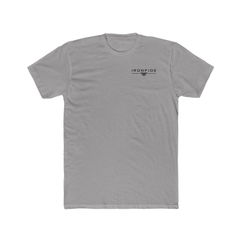 Ironfide American Flag Logo Tee — Built Different Graphic T-Shirt